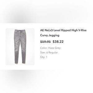 American Eagle Outfitters Ripped Jegging - Gray